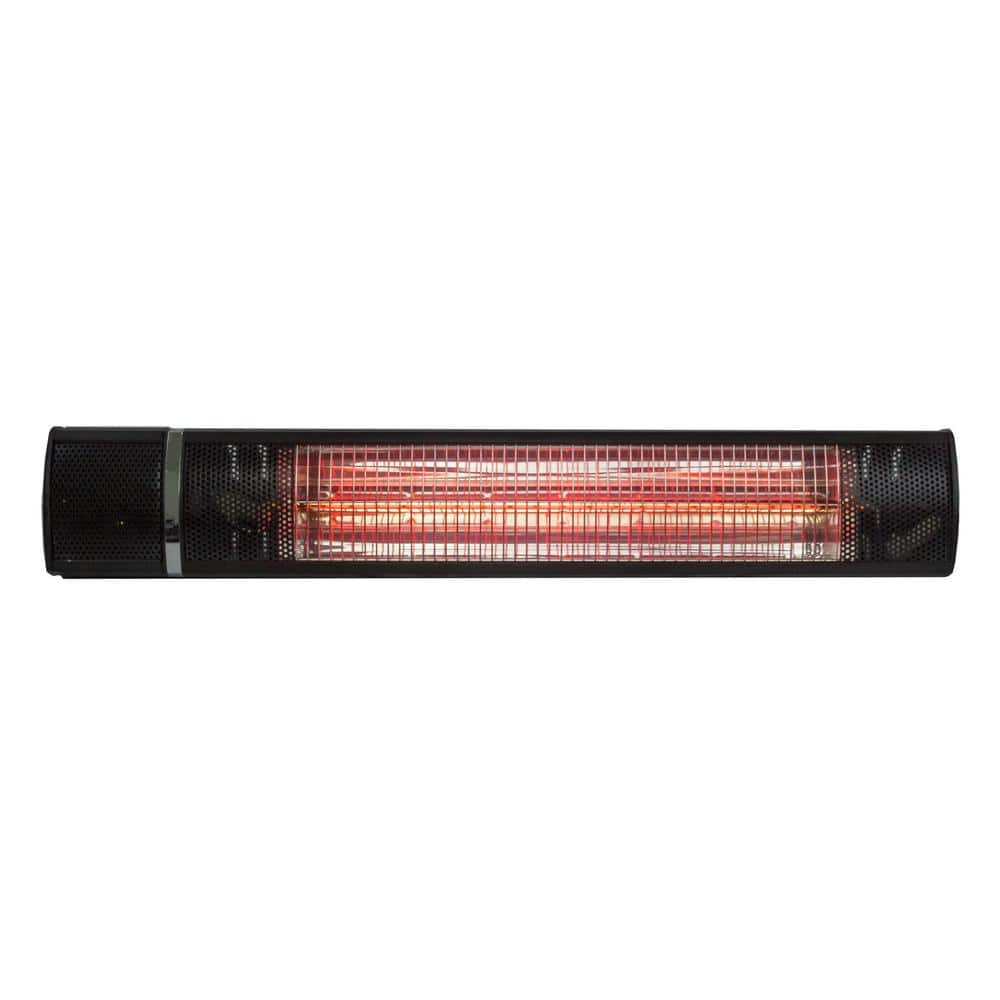 Black Wall Mounted Electric Heater with Remote Control