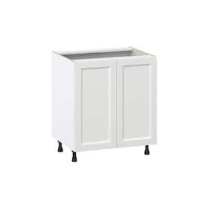 Alton Painted White Recessed Assembled Sink Base Kitchen Cabinet w/ Full Height Doors (30 in. W x 34.5 in. H x 24 in. D)