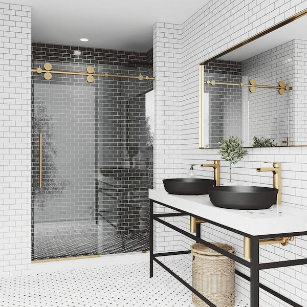 VIGO Elan 44 to 48 in. W x 74 in. H Frameless Sliding Shower