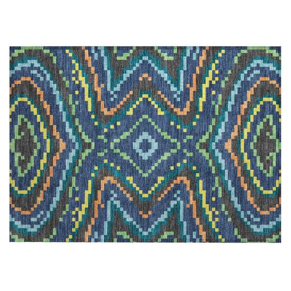 Chantille Machine Washable Indoor/Outdoor Abstract ACN2829 Navy 2 ft. x 3 ft. Accent Rug