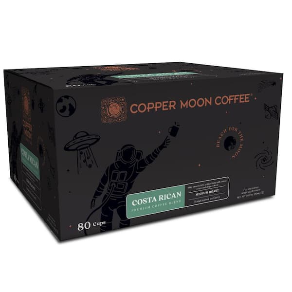 COPPER MOON Single Serve Coffee Pods for Keurig K-Cup Brewers, Costa Rican Blend, Medium Roast (80-Pack)