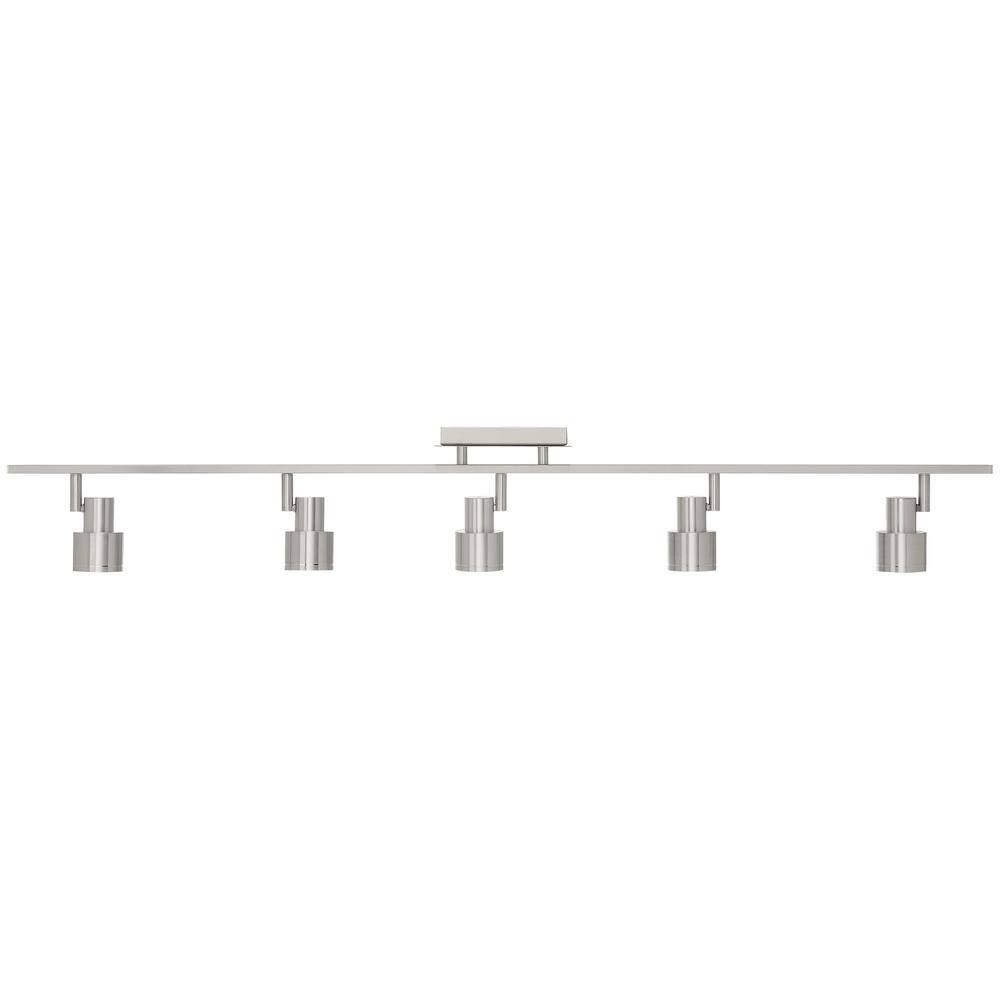 Lincoln Brushed Steel 5-Light LED Track Head