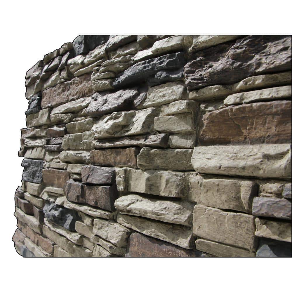Lightning Ridge 48" x 24" Faux Stone Siding Panel in Nature Spirit