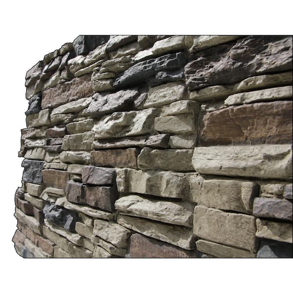 Tritan BP - Lightning Ridge 48 in. x 24 in. Class A Fire Rated Faux Stone Siding Panel Finished Nature Spirit