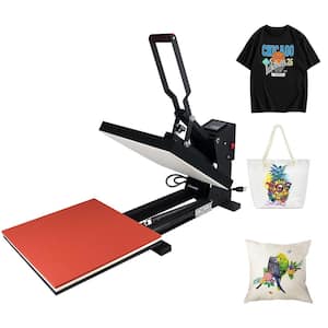 Heat Press Machine with Slide Out Drawer 15 in. x 15 in. with Digital Control Panel in Black for T-Shirt
