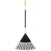 True Temper 48 in. Hardwood/Steel Handle Leaf Rake with 24 in. W Clog-Free Tines for Leaves, Grass, Twigs, Pine Needles and More 20212010
