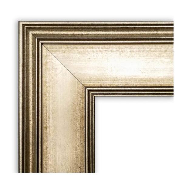 Amanti Art Choose Your Custom Size, 30-in Short Side, Brushed Nickel Framed  Bathroom Wall Mirror Outer Size: 35 x 30 in 