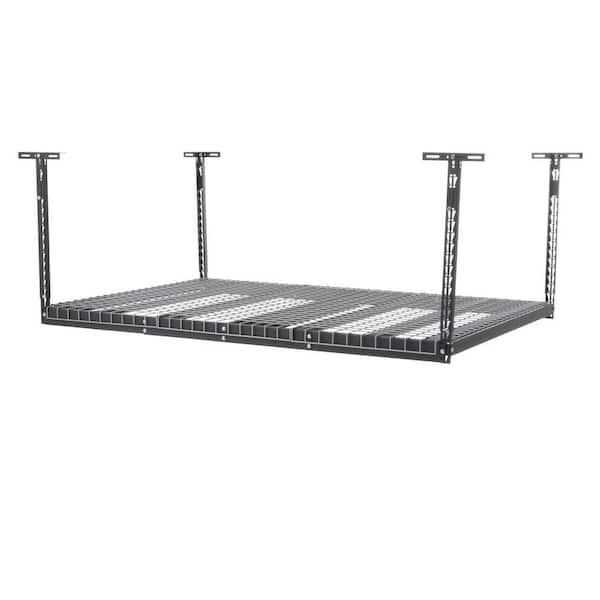gráfico muy Tesauro Husky Adjustable Height Overhead Ceiling Mount Garage Rack in Black (42 in.  H x 96 in. W x 32 in. D) ACR3296B-P - The Home Depot