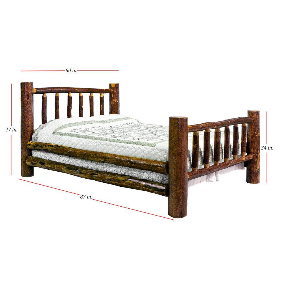 Rustic Pine Spindle Full/Double Bed - Solid Wood Frame