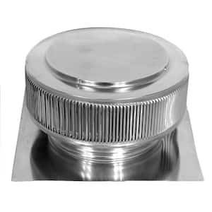 Aura Vent 113 NFA 12 in. Mill Finish Aluminum Roof Turbine Alternative Static Roof Vent with Louver Design