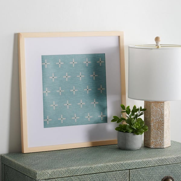 Suzette Framed Mixed Media Abstract Wall Art 18 in. x 18 in.