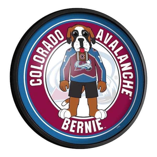 The Fan-Brand Colorado Avalanche: Bernie - Round Slimline Lighted Wall Sign  18 in. L x 18 in. W 2.5 in. D NHCOLO-130-02 - The Home Depot