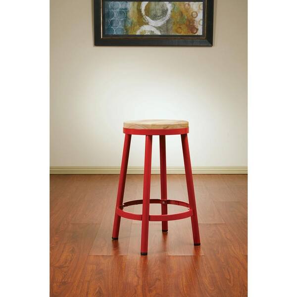 OSP Home Furnishings Bristow 26.25 in. Red Bar Stool
