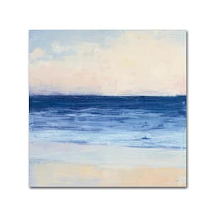 14 in. x 14 in. "True Blue Ocean I" by Julia Purinton Printed Canvas Wall Art