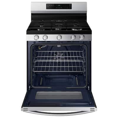 6 cu. ft. Smart Wi-Fi Enabled Convection Gas Range with No Preheat AirFry in Stainless Steel