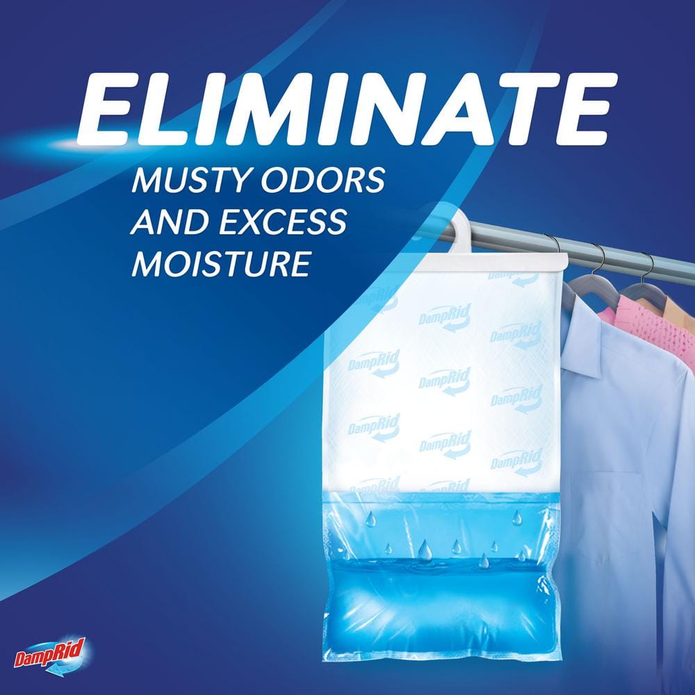 Fragrance-Free Hanging Moisture Absorber Bags, 3 Pack