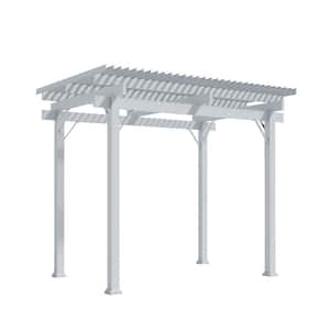 8 ft. x 12 ft. White Aluminum Manual Pergola