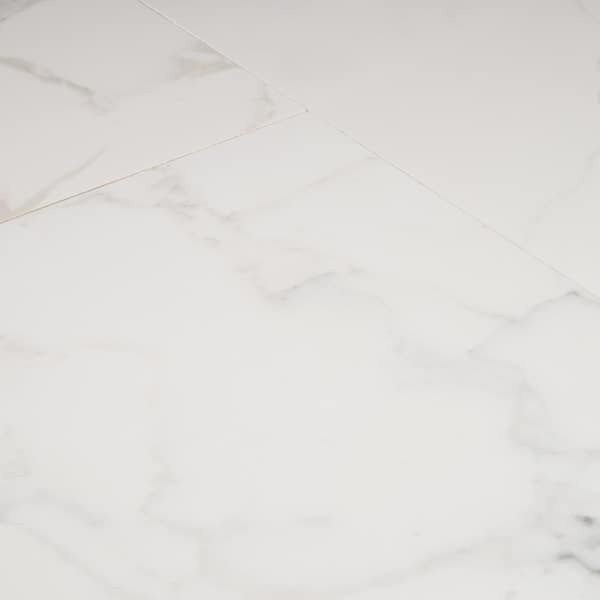 Home Decorators Collection Take Home Tile Sample - Carrara 4 in. x 4 in. Polished Porcelain Floor and Wall Tile