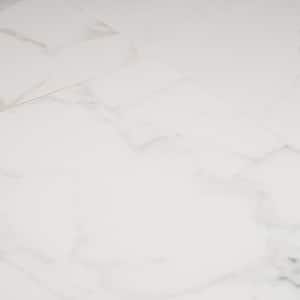 Pietra Carrara 12 in. x 24 in. Polished Porcelain Marble Look Floor and Wall Tile (16 sq. ft./Case)