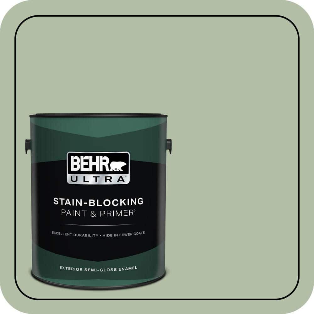 1 gal. #S390-3 Creamy Spinach Semi-Gloss Enamel Exterior Paint & Primer price history on PriceWatchPro