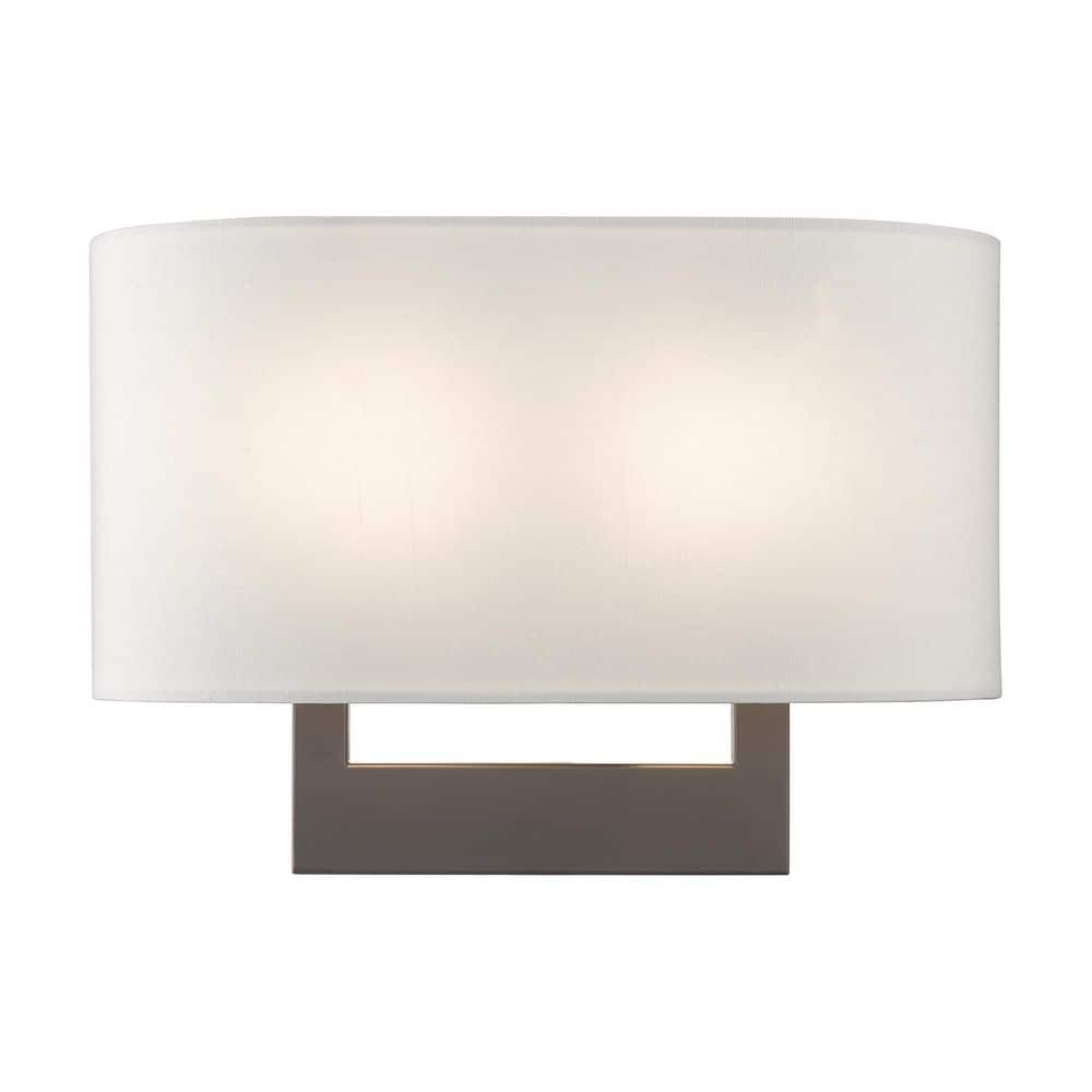 LAYTON 2 Light Bronze Wall Sconce with Off White Shade price history on PriceWatchPro