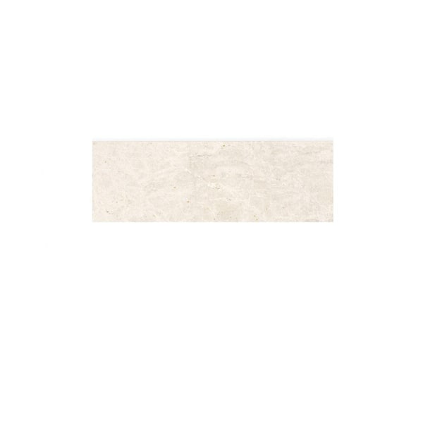 Take Home Tile Sample - Vanilla Cream 4 in. x 6 in. Honed Subway Marble Wall and Floor Tile
