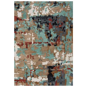 Vivid Multicolored 7 ft. 6 in. x 9 ft. 6 in. Abstract Area Rug