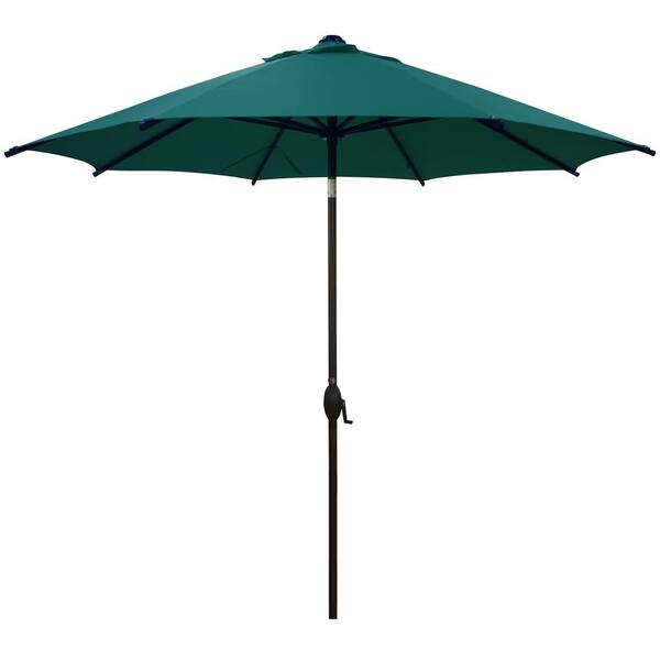 9ft 8 Ribs Outdoor Patio Umbrella Crank Tilt Market Yard Beach Sunshade UV Block 