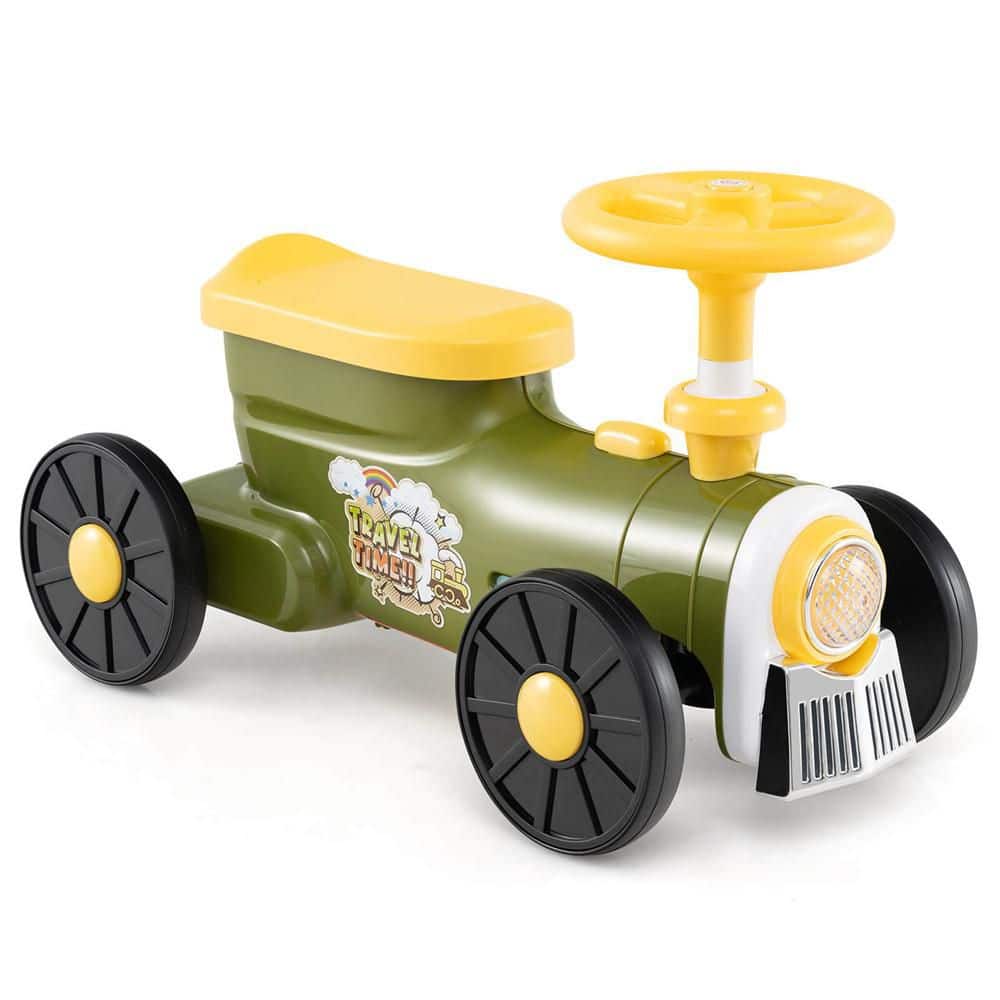 Ride on Push Car with Storage Compartment and Train Whistle Sound Button Green price history on PriceWatchPro