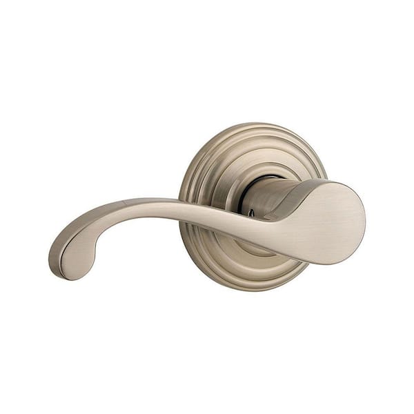 Kwikset Commonwealth Satin Nickel Left-Handed Half-Dummy Door Lever with Microban Antimicrobial Technology
