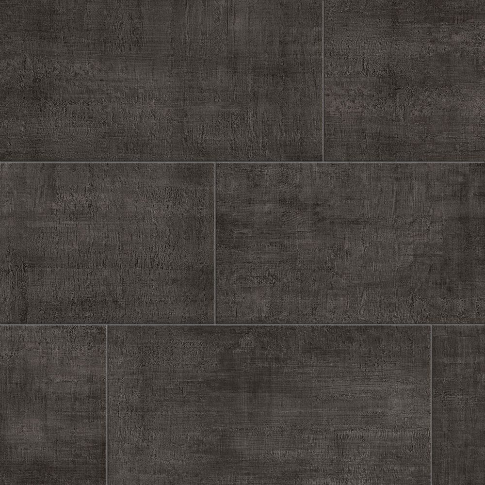 Unico Black Matte 12 in. x 24 in. Concrete Look Porcelain Floor and Wall Tile (13.56 sq. ft./Case) price history on PriceWatchPro