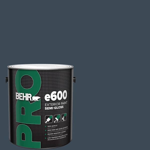 1 gal. #BXC-26 New Navy Blue Semi-Gloss Exterior Paint