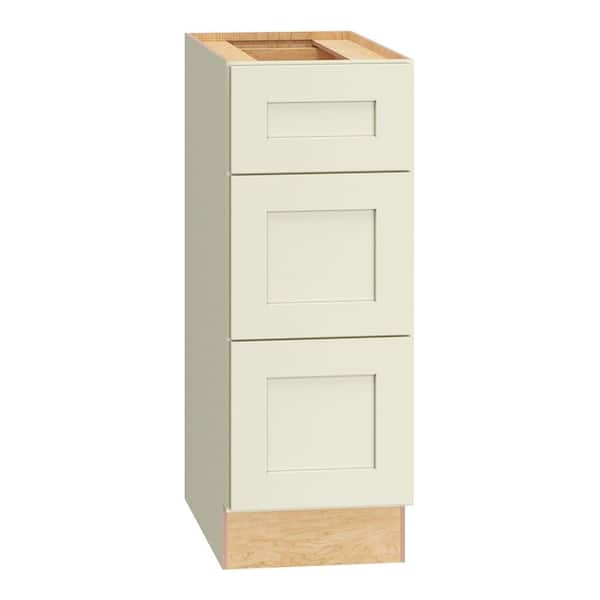 QuickShip Cottage 12 in. W x 21 in. D x 32.5 in. H Assembled Plywood Shaker Bath Drawer Base Cabinet in Starlight