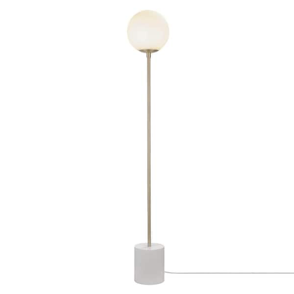 frosted glass globe floor lamp