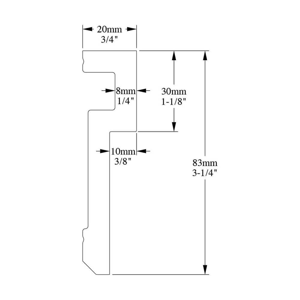 Primed White Polystyrene Crown Panel Moulding Set