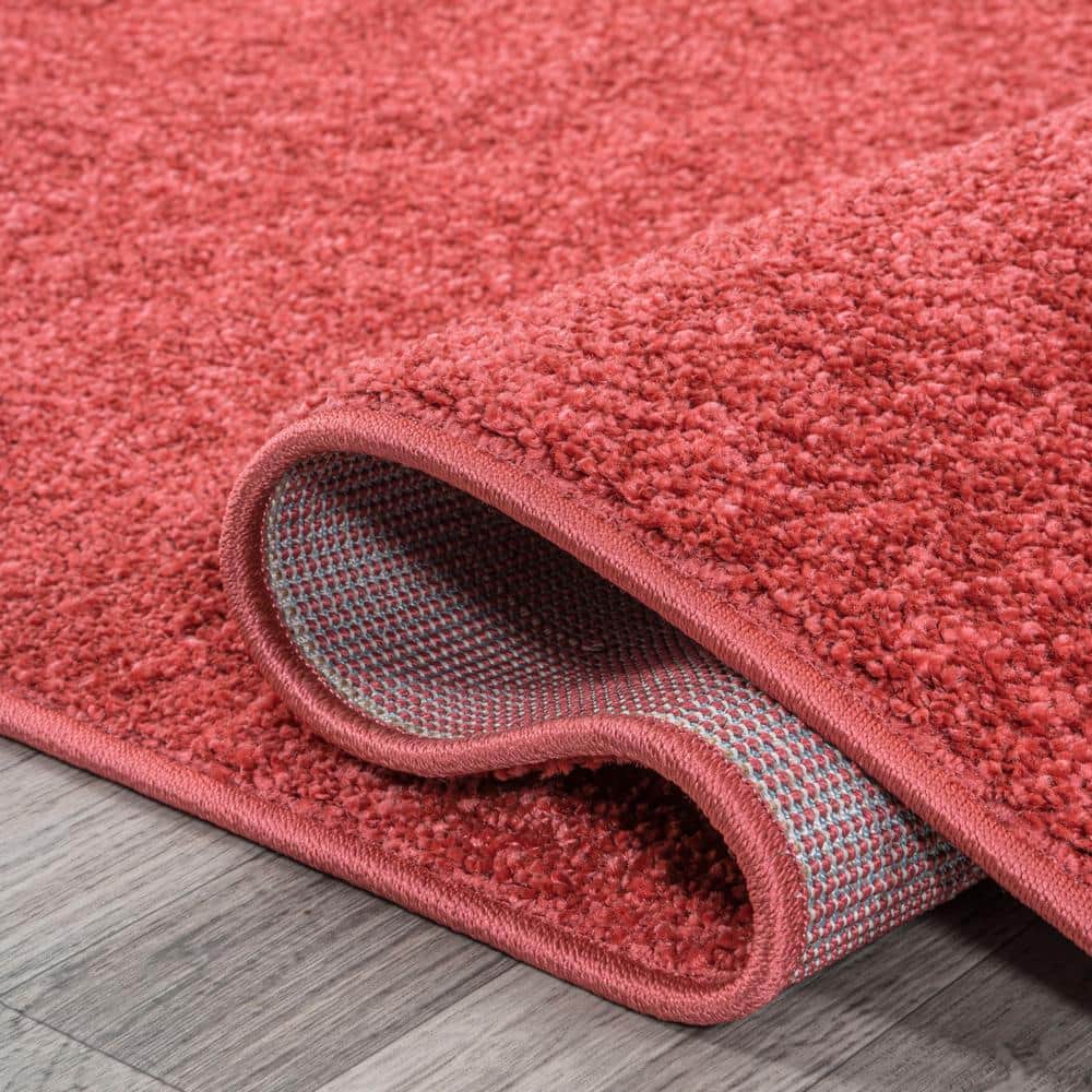 Haze Solid Red Synthetic 9' x 12' Reversible Area Rug