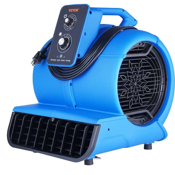 1/2 HP Floor Blower-2600 CFM, 4 Angles, Timer (ETL Listed) in Blue