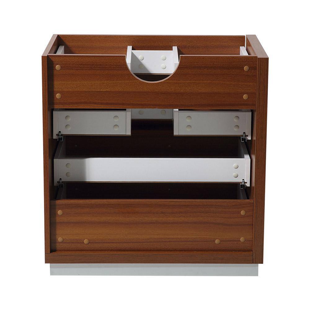 Teak 30" Modern Engineered Wood Bathroom Vanity Base
