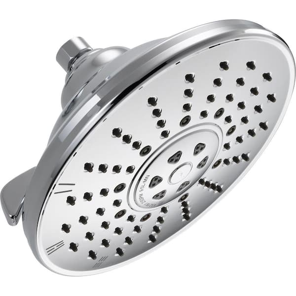 Delta 3-Spray Patterns 2.50 GPM 8.16 in. Wall Mount Fixed Shower Head in Chrome