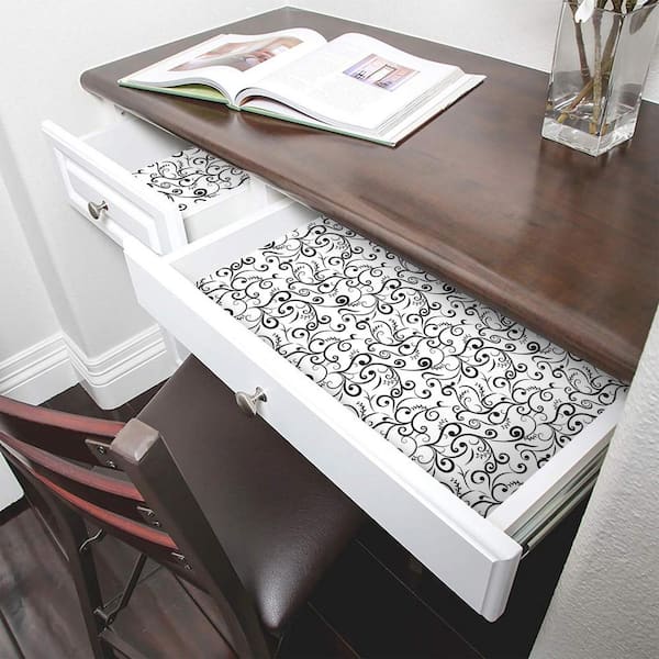 Smart Design Premium Grip Shelf Liner - 12 inch x 20 Feet - Cool Gray