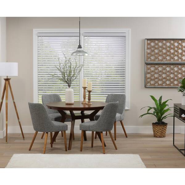 Home Decorators Collection White Cordless Premium Faux Wood blinds with 2.5  in. Slats - 35 in. W x 64 in. L (Actual Size 34.5 in. W x 64 in. L)  10793478361892 - The Home Depot