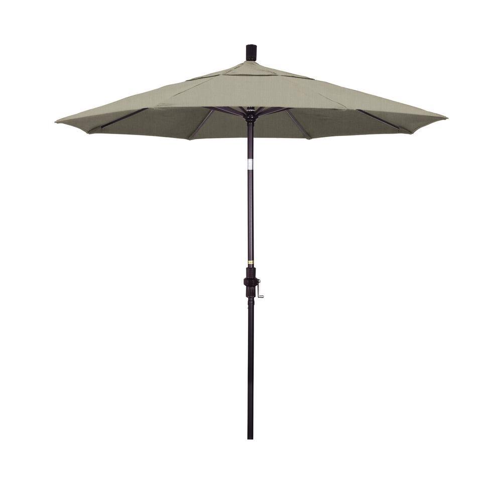 7.5 ft. Bronze Aluminum Market Patio Umbrella Collar Tilt Crank Lift in Spectrum Dove Sunbrella price history on PriceWatchPro