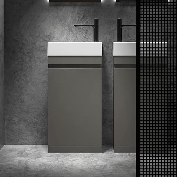 INSTER Noble 18 in. W x 10 in. D x 36.6 in. H Single Sink Narrow ...