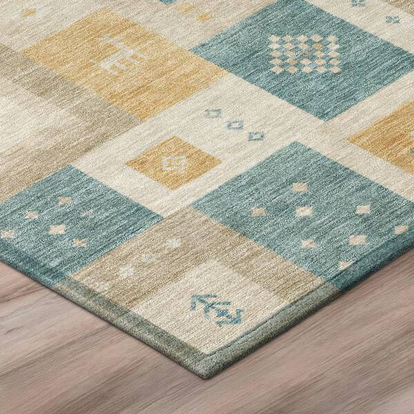Chantille Machine Washable Indoor/Outdoor Abstract ACN3142 Gold 2 ft. x 3 ft. Accent Rug