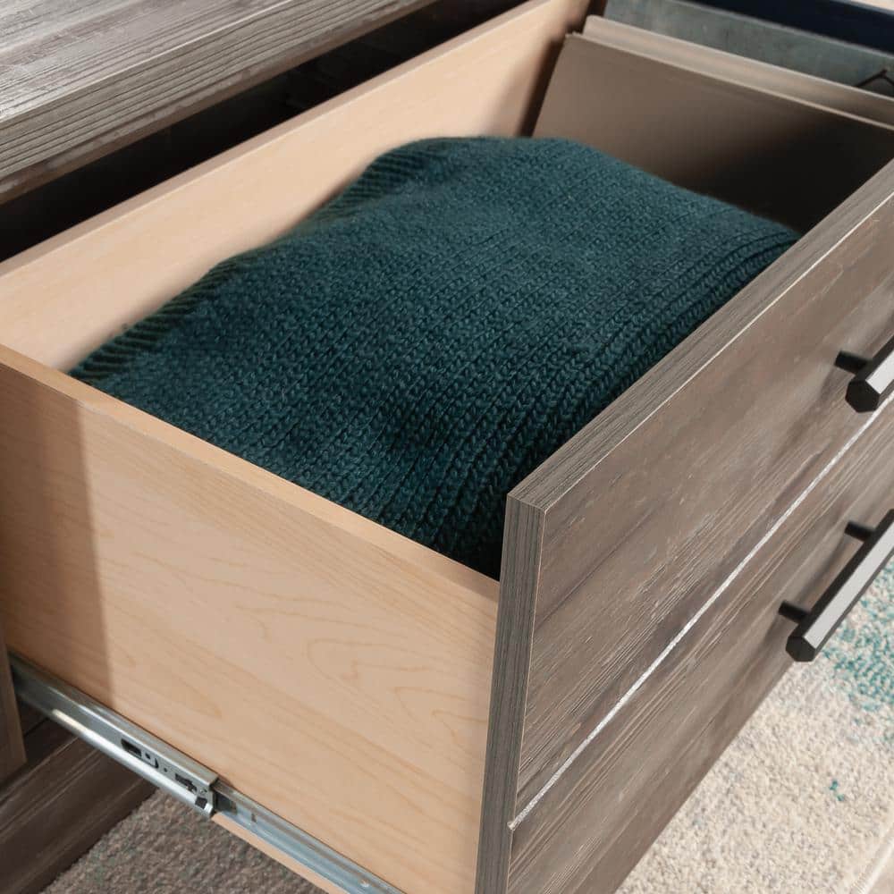 Pebble Pine Square Wood Coffee Table with Storage
