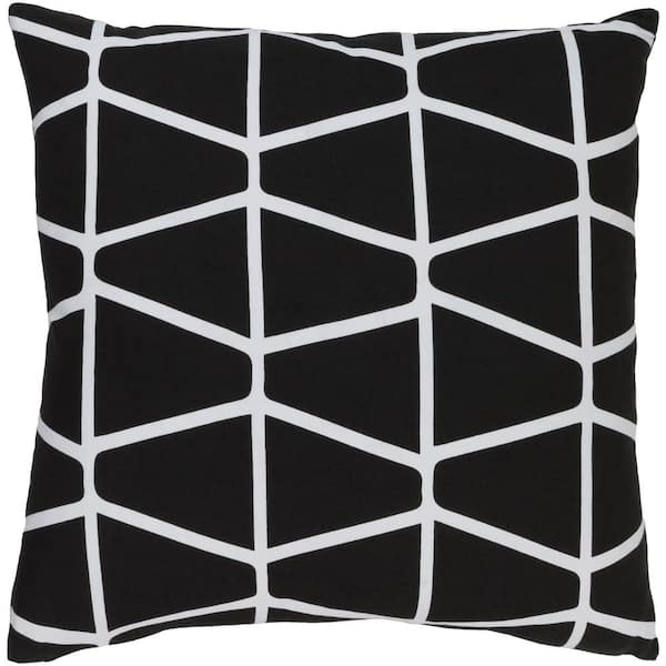 Artistic Weavers Lanark Black Geometric Polyester 18 in. x 18 in. Throw Pillow