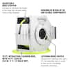 Flexzilla 1/2 in. dia. X 70 ft. Retractible Water Hose Reel with Levelwind  Technology L8340FZ - The Home Depot