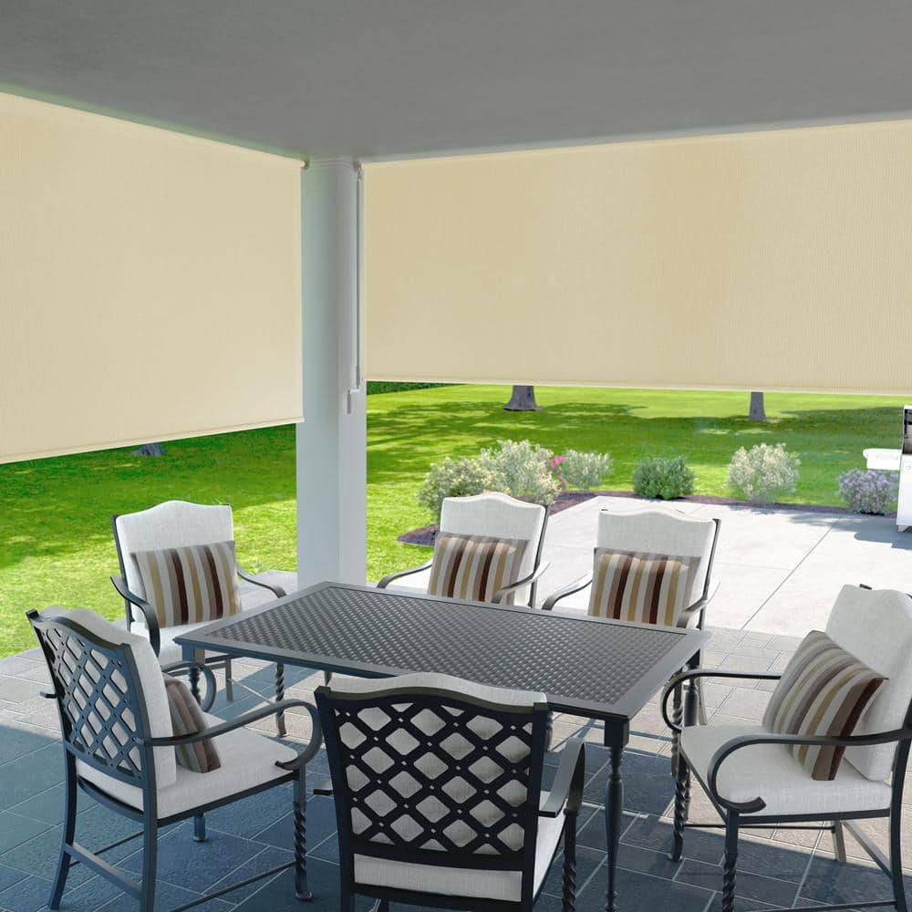 Sesame Light Filtering Cordless Outdoor Roller Shade 96" x 72"