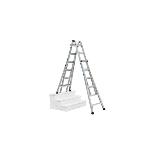 Werner - 26 ft. Reach Aluminum Telescoping Multi-Position Ladder with 300 lbs. Load Capacity Type IA Duty Rating