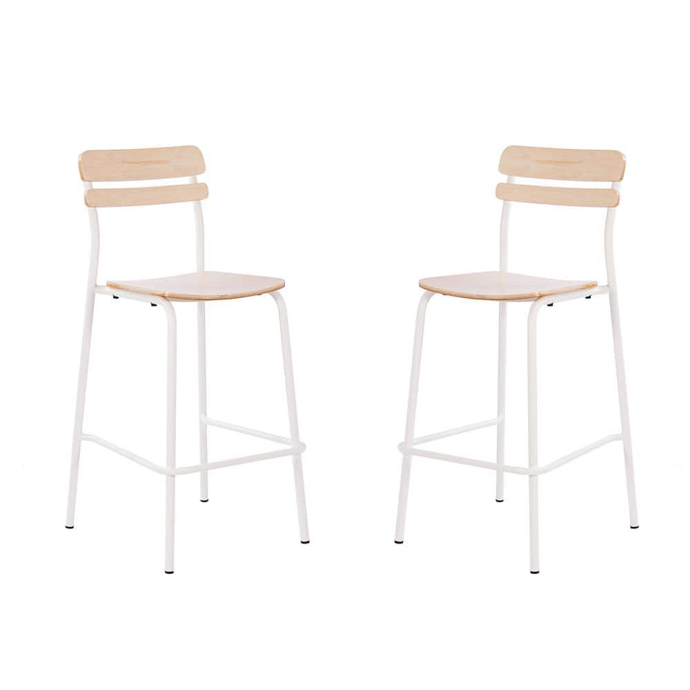 Carnegy Avenue 2-Pack Cyprus Commercial Grade 30.5 in. Steel Solid Wood ...